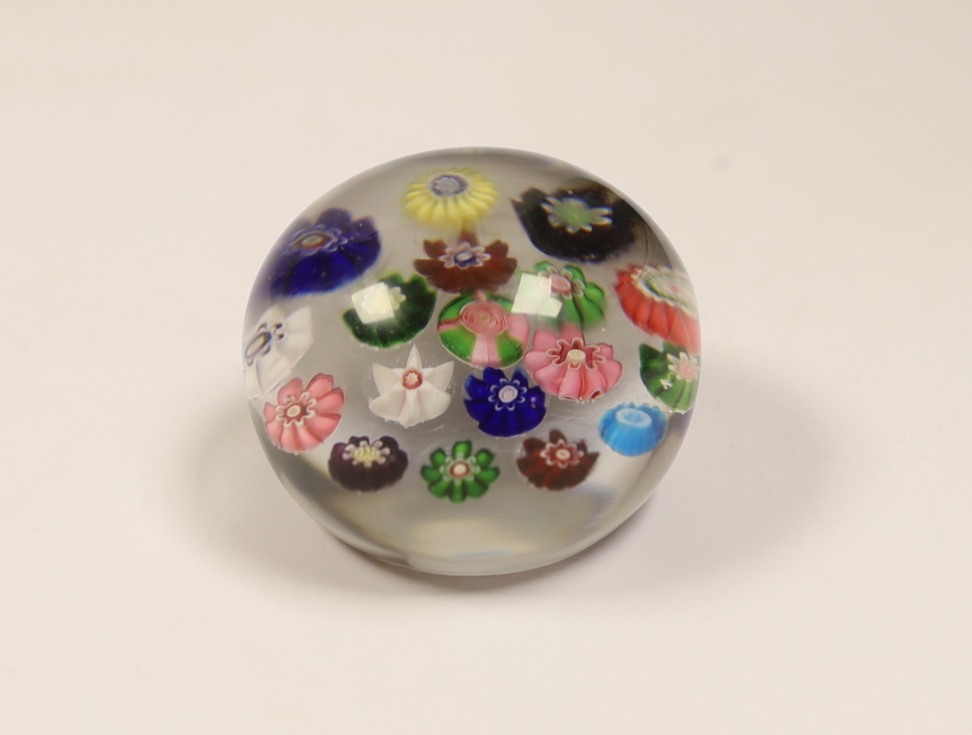 A Clichy glass spaced millefiori paperweight, 5.5cm